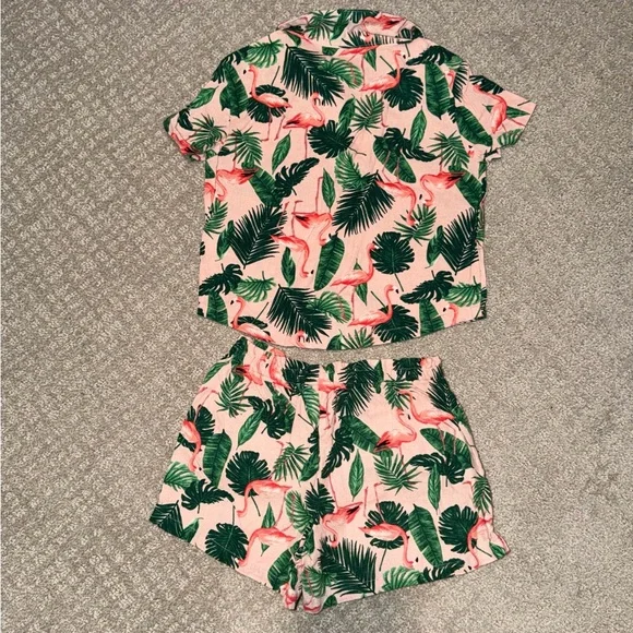 Kids Tropical Flamingo Matching Set Size 5T - Picture 2 of 8